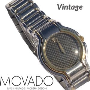 Vintage Movado Museum Silver & gold stainless steel
